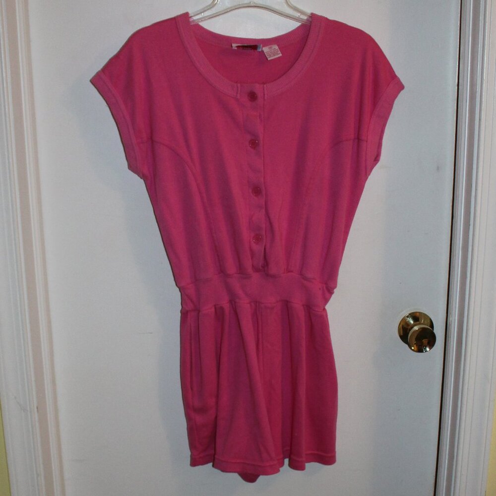 Vintage Rompin Rage Solid Pink Romper